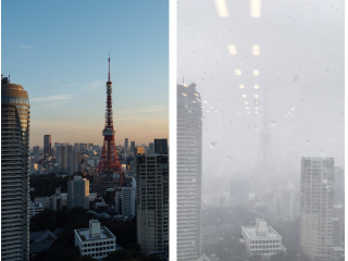 【大雪警報】東京タワーも消えてしまうオフィスからの景色