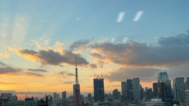 夕焼けと東京タワーの組み合わせも最高です。